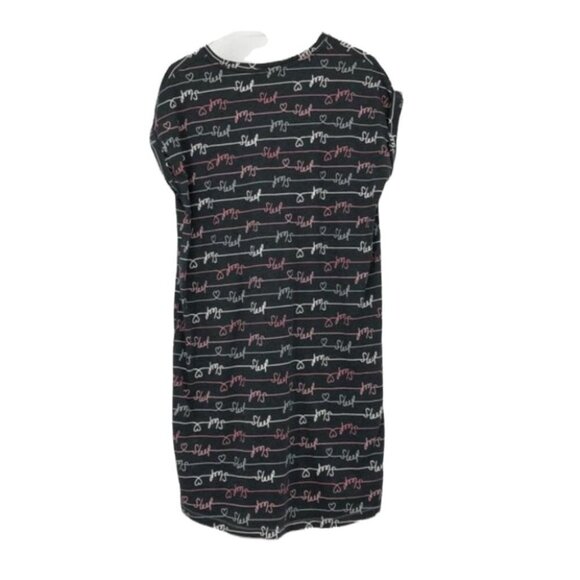 Sleep Well grey sleep script short muumuu pajama dress  size 10 - Picture 2 of 15